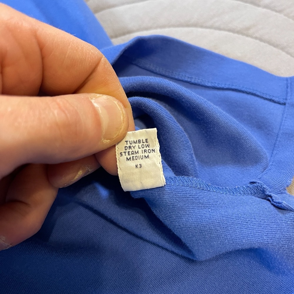 Vintage Polo Ralph Lauren Mens Golf Polo Shirt Shield Logo Size Large Blue Soft - Picture 9 of 10